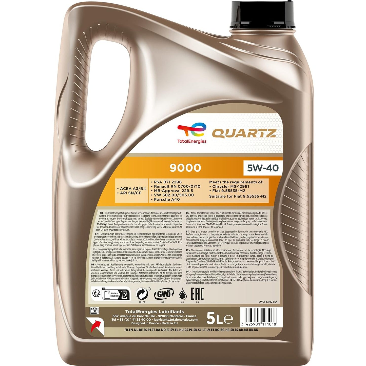 TotalEnergies Quartz 9000 Energy 5W-40 5 Litres