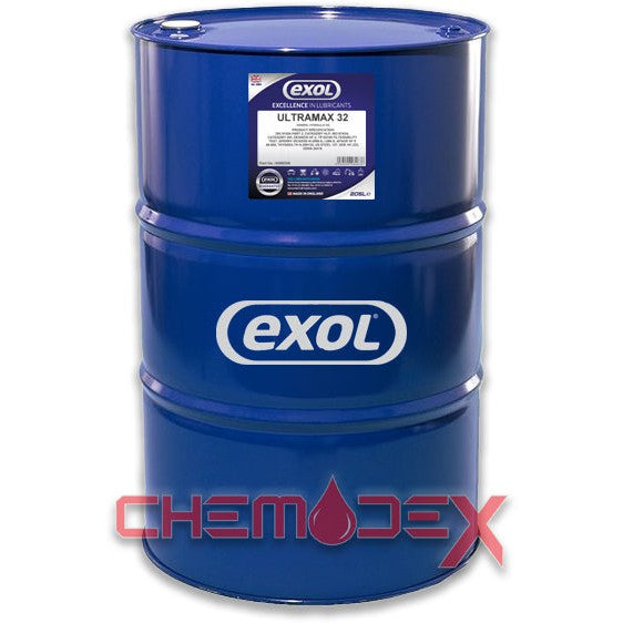 Exol Ultramax 32 Hydraulic Oil - 205 Litres By Exol Lubricants Premium Fluid