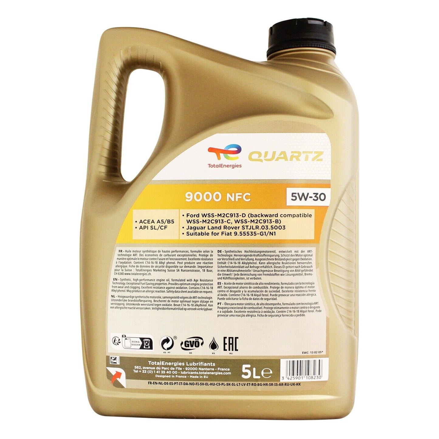 TotalEnergies Quartz 9000 Future NFC 5W-30 Engine Oil - 5 Litres