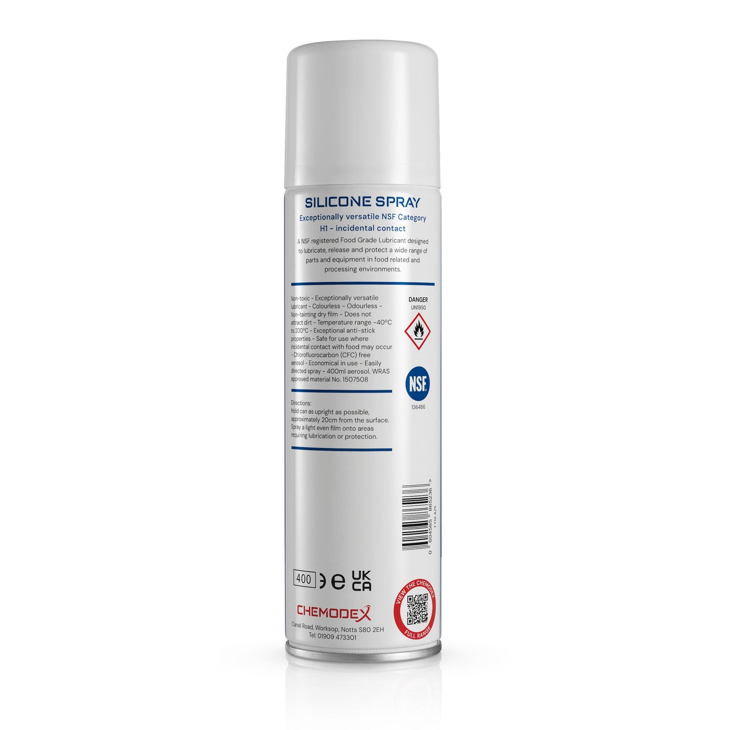 Chemodex FOODTEX Silicone Lubricant 500ml Aerosol