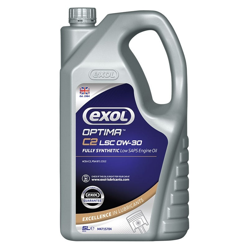 EXOL OPTIMA C2 LSC 0W-30 Low SAPS Engine Oil M471 25 Litres