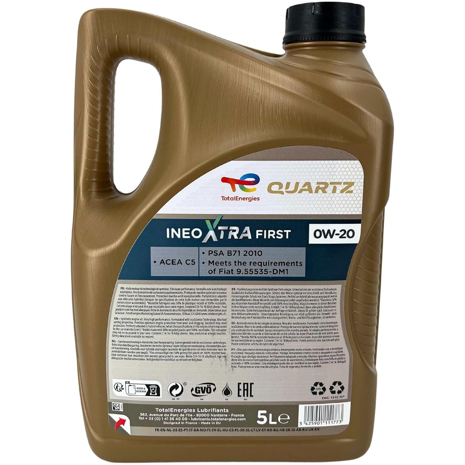TotalEnergies Quartz Ineo Xtra First 0W-20 5 Litres Performance Engine Oil 225987