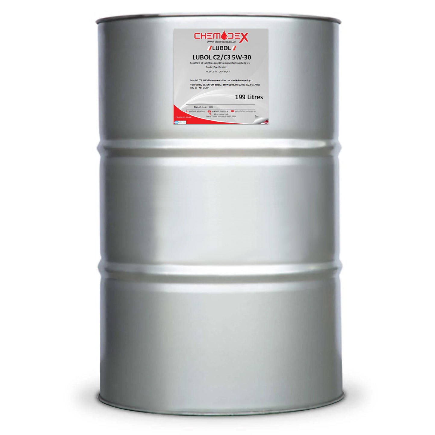 Lubol C2/C3 SAE 5W30 199L Fully Synthetic Premium Engine Oil VW 504.00/507.00