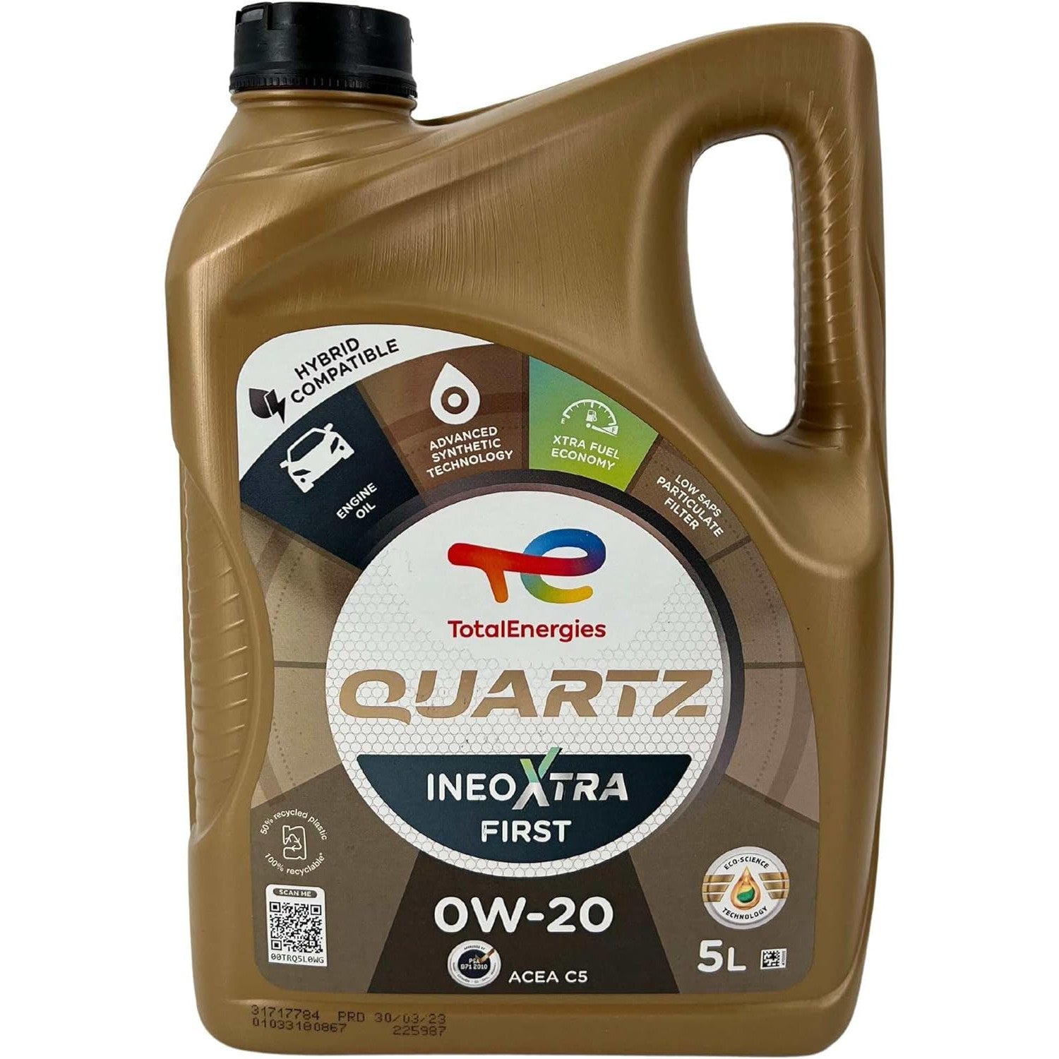 TotalEnergies Quartz Ineo Xtra First 0W-20 5 Litres Performance Engine Oil 225987