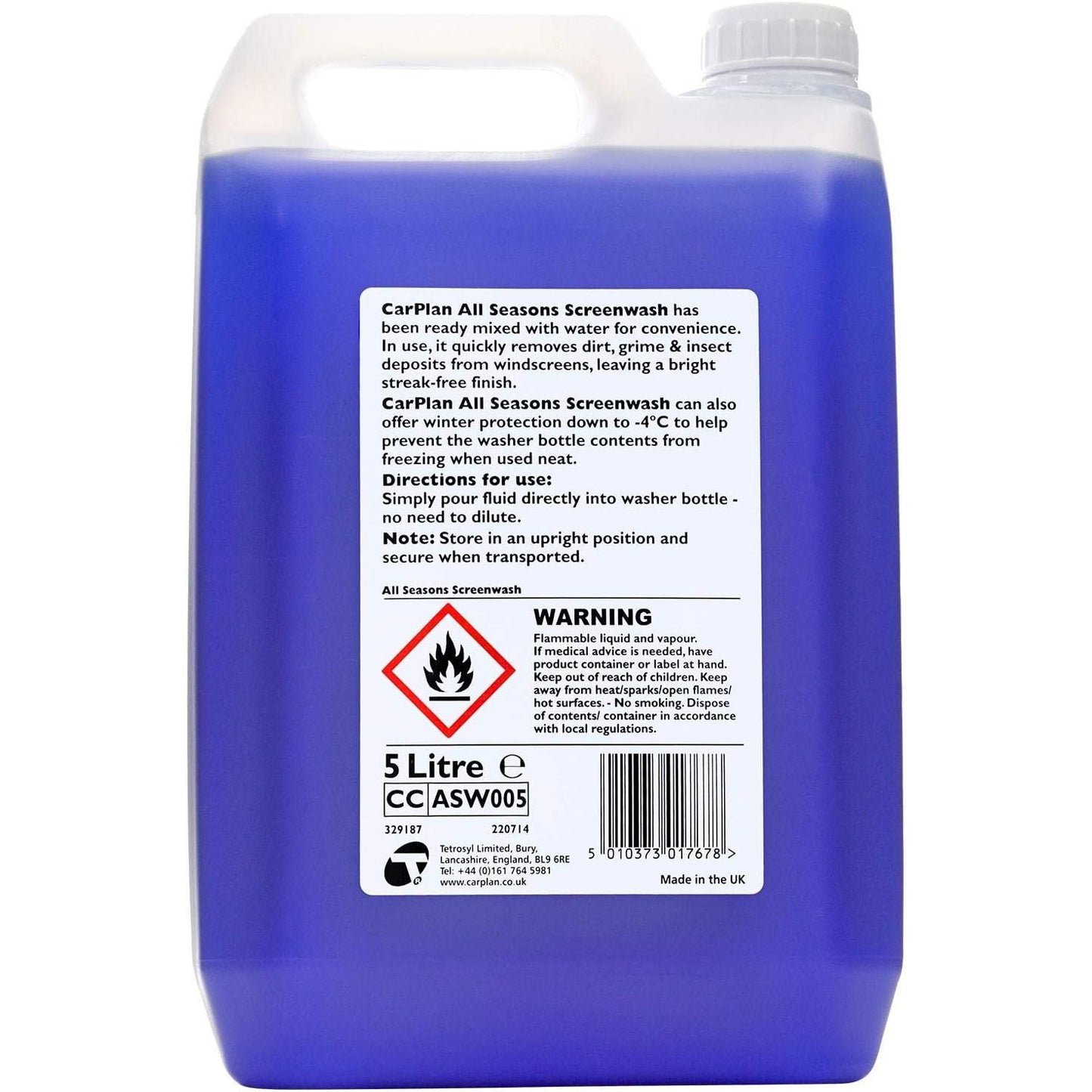 CarPlan All Seasons Screenwash Ready Mixed 5 litre