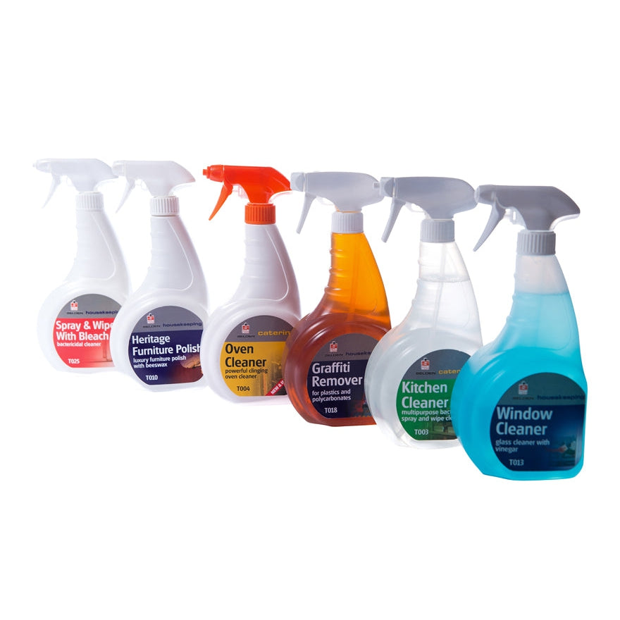 Spray & Wipe with Bleach 750ml Spray Bottle