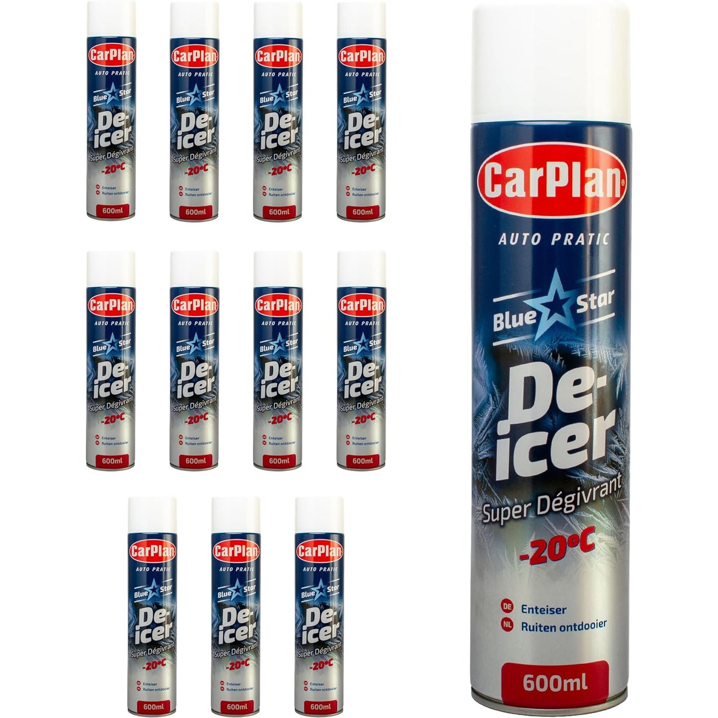Carplan Bluestar Super Deicer Aerosol Spray 600ml (Pack of 12)