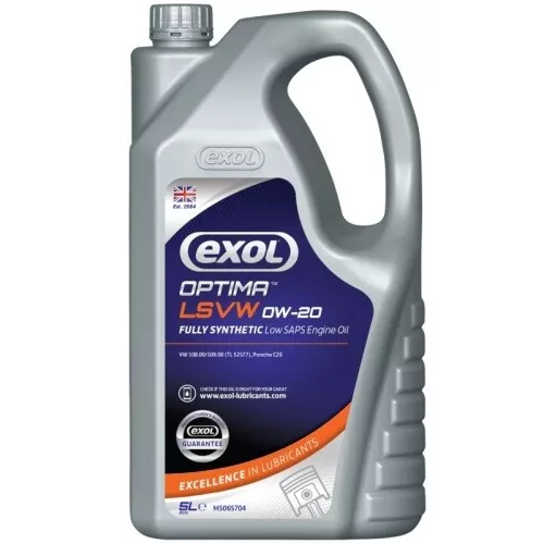 EXOL OPTIMA LSVW 0W-20 Fully Synthetic Engine Oil M506 - 5 Litres