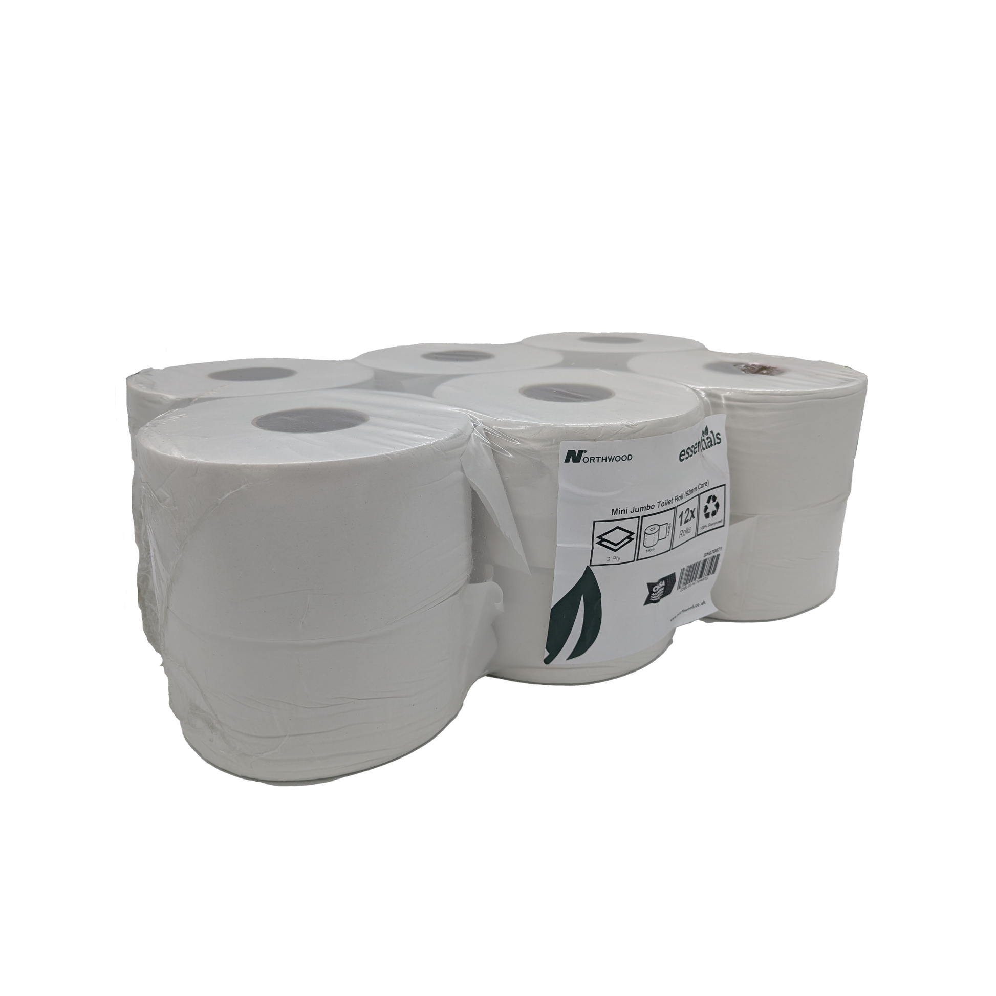 MJ15060R - MINI JUMBO TOILET ROLLS 2 PLY (12 PACK)