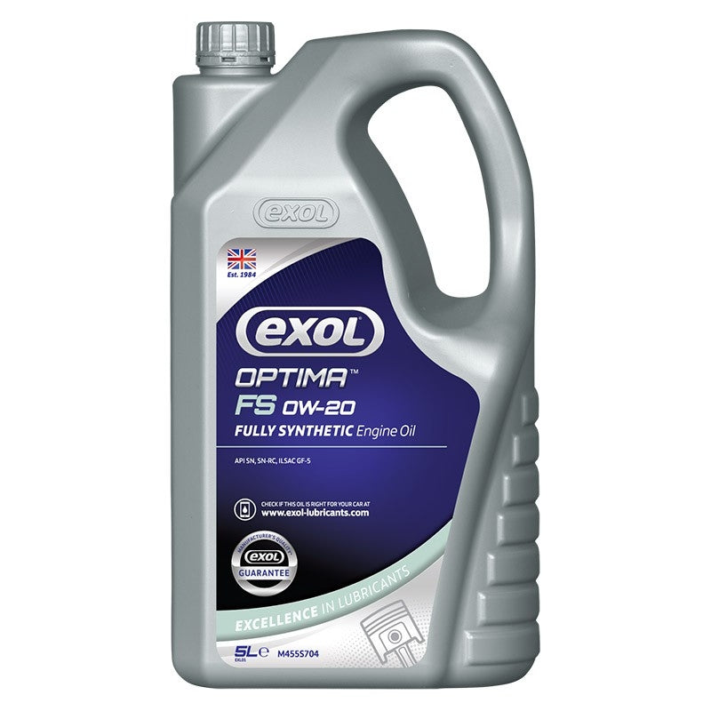 EXOL Optima FS 0W-20 Engine Oil (M455) - 5 Litres