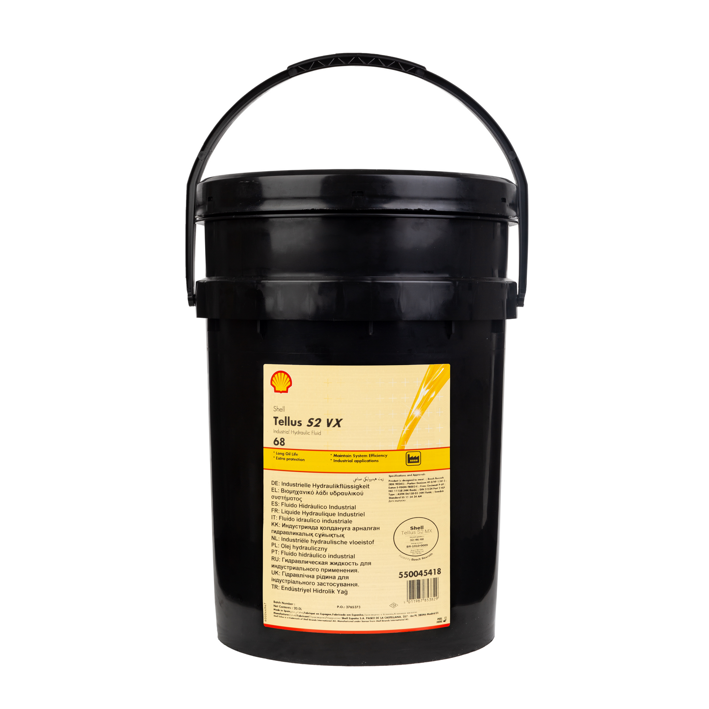 Shell Tellus S2 VX 68: A High-Performance Hydraulic Fluid - 20 Litres