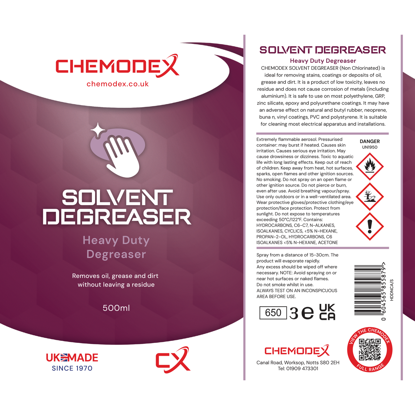 Chemodex HD Professional Heavy Duty Solvent Degreaser For Removing Grease & Oils