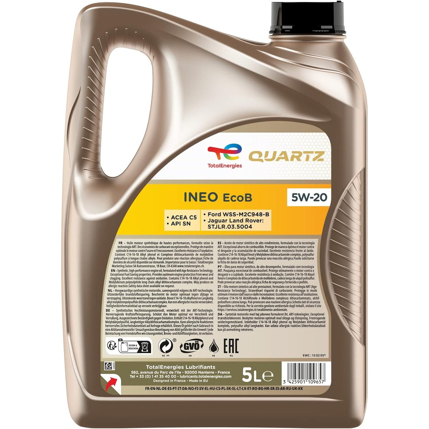 TotalEnergies Quartz 9000 Future ECO-B 5W-20 5 Litres