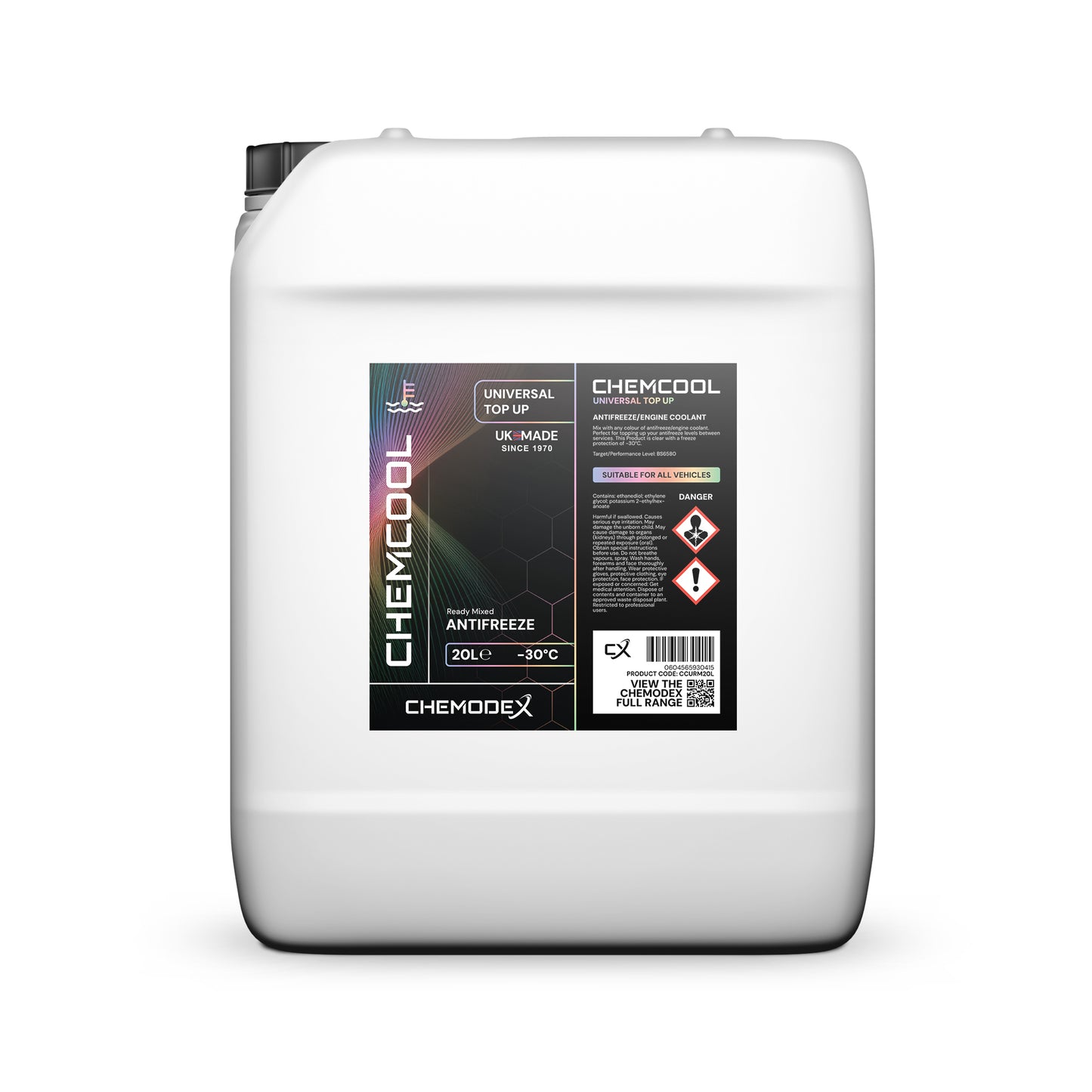 Chemodex ChemCool Universal: The Ultimate Antifreeze & Coolant Top-Up for All Vehicle Types - Various Sizes