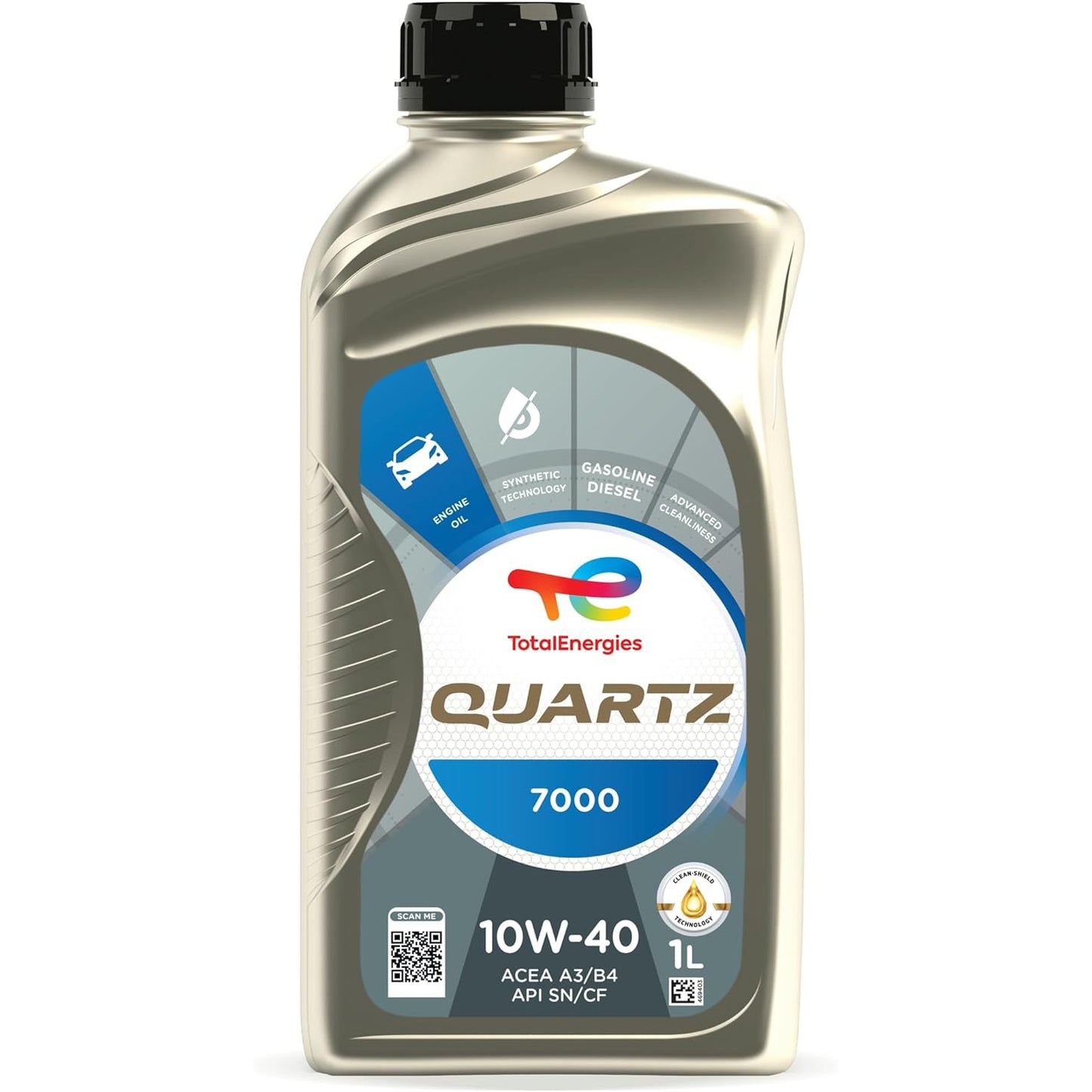 TotalEnergies Quartz  7000 10W-40 Synthetic Engine Oil 1 Litre