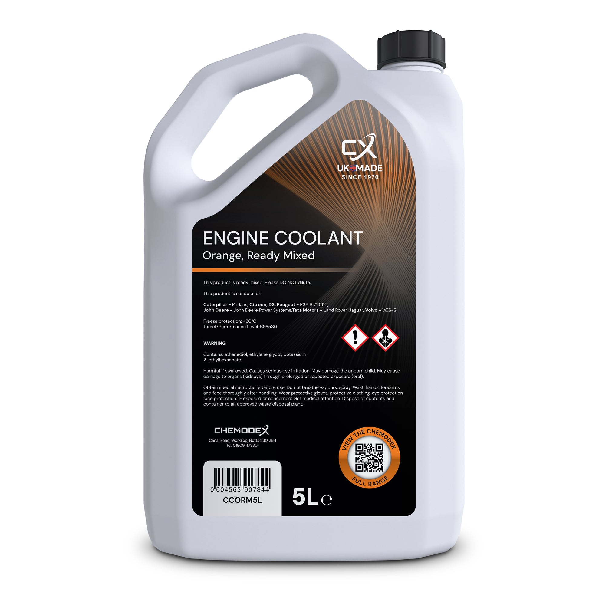 ChemCool -30°C Ready To Use Mixed Antifreeze Coolant in Orange 5 Litres