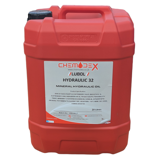 Chemodex Lubol 32 Premium Industrial Mineral Oil Based Hydraulic Oil - 20 Litres