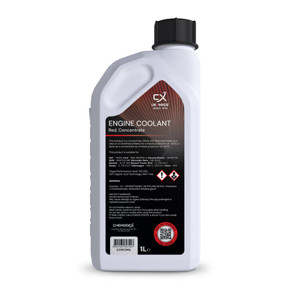 ChemCool Concentrate -60°C Antifreeze Coolant In Long Life Red 1 Litre