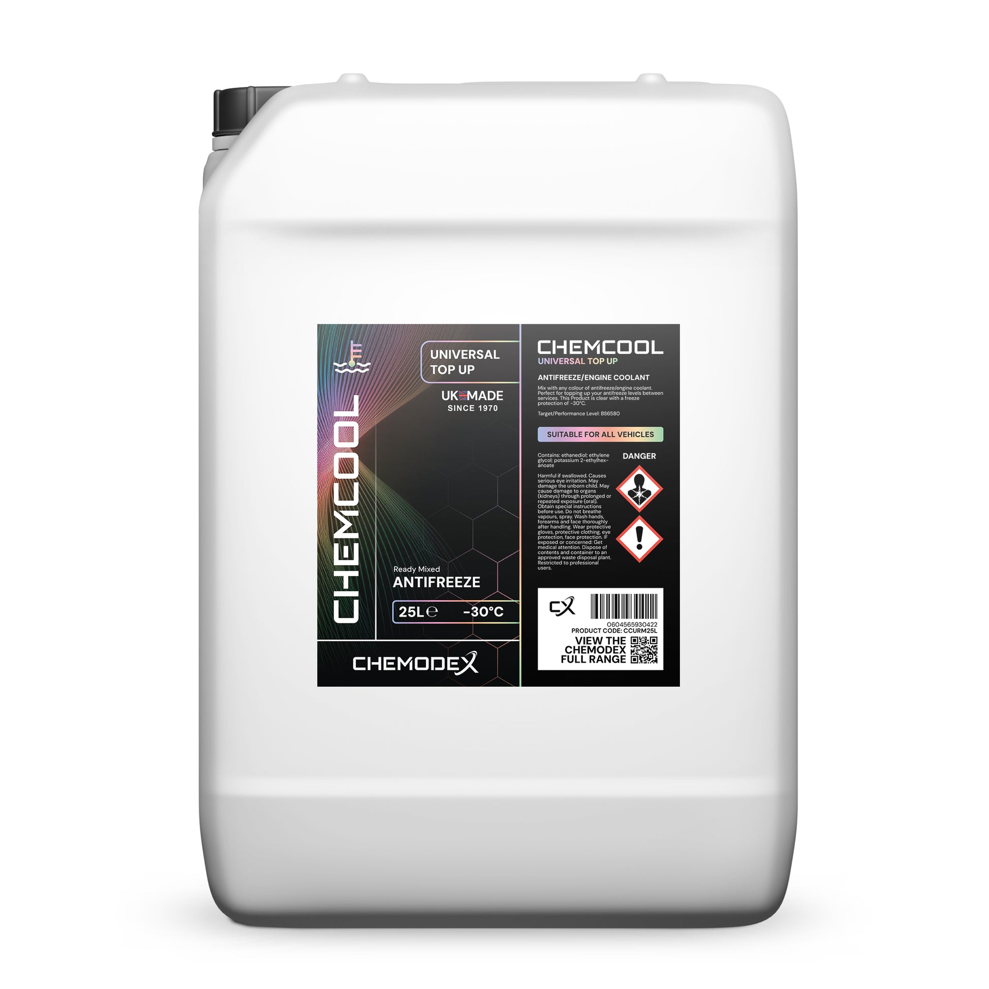 Chemodex ChemCool Universal: The Ultimate Antifreeze & Coolant Top-Up for All Vehicle Types - Various Sizes 