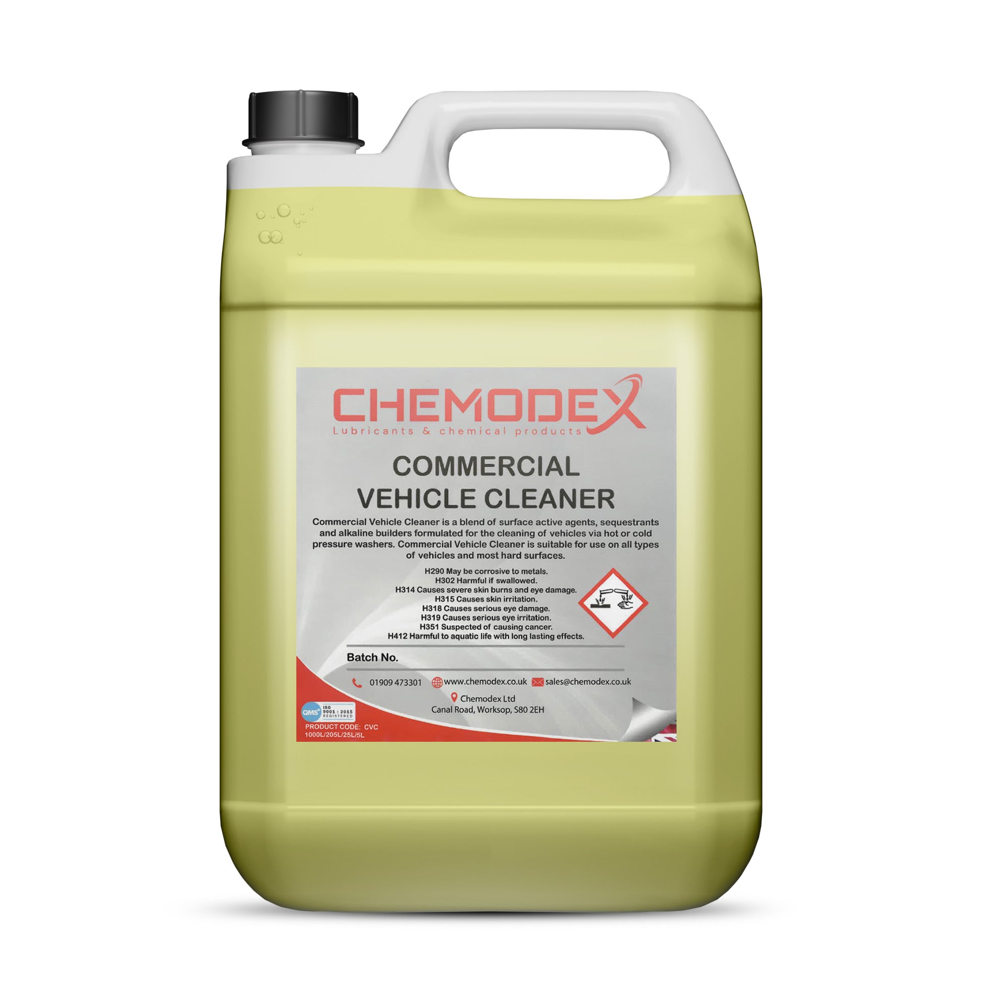 Chemodex Commercial Vehicle Cleaner - 5 Litres. Mixed Fleet Cleaner. High Performance Vehicle Wash.. All Purpose Fleet Cleaner for Trucks, Buses, Trains, Vans and Cars. Concentrated Formula for Superior Cleaning