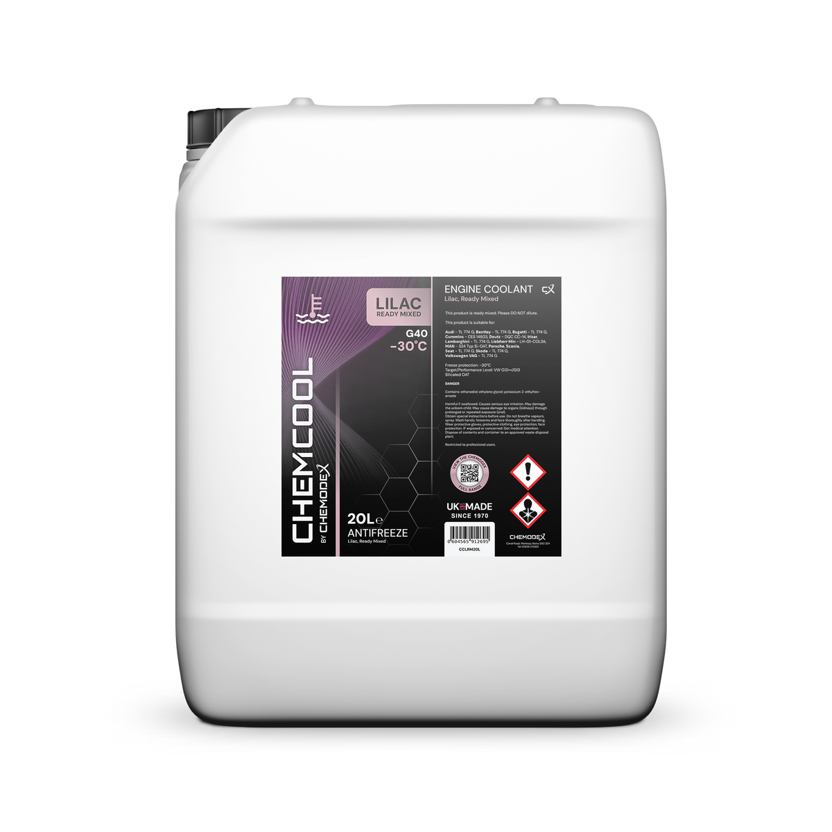 ChemCool Lilac Ready Mixed (-30°C) Coolant 20 Litres