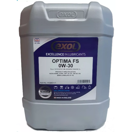 Exol Optima FS 0W-30 Engine Oil M344 25 Litres