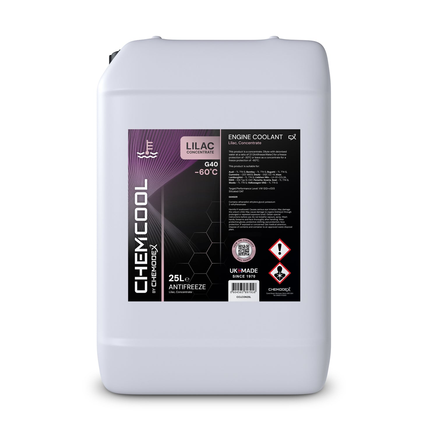 ChemCool Concentrate -60°C Antifreeze Coolant In Lilac - Various Sizes