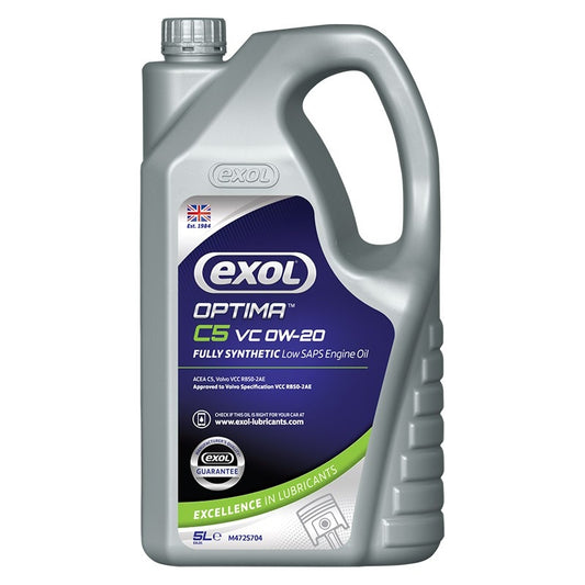 Exol Optima C5 VC 0W-20 Engine Oil M472 5 Litres