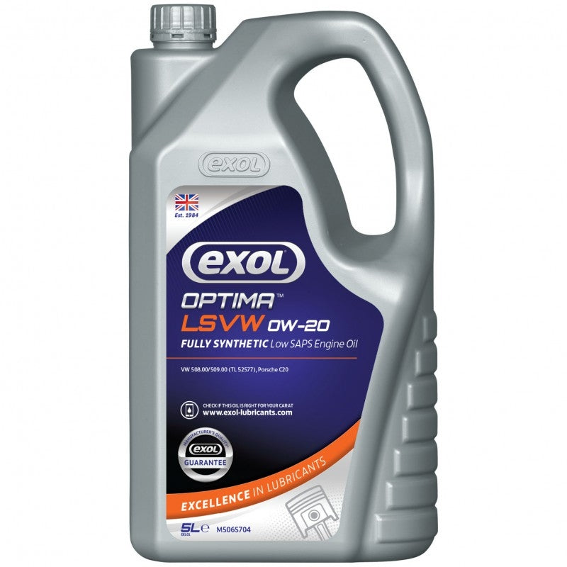 EXOL OPTIMA LSVW 0W-20 Engine Oil M506 20 LITRE