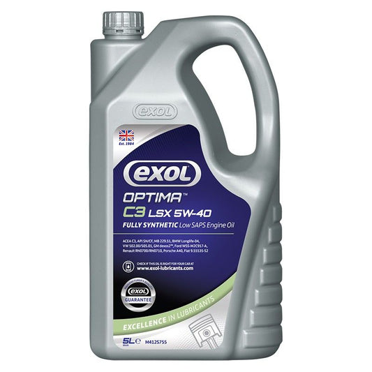 Exol Optima C3 LSX 5W-40 Engine Oil M412 - 5 Litres