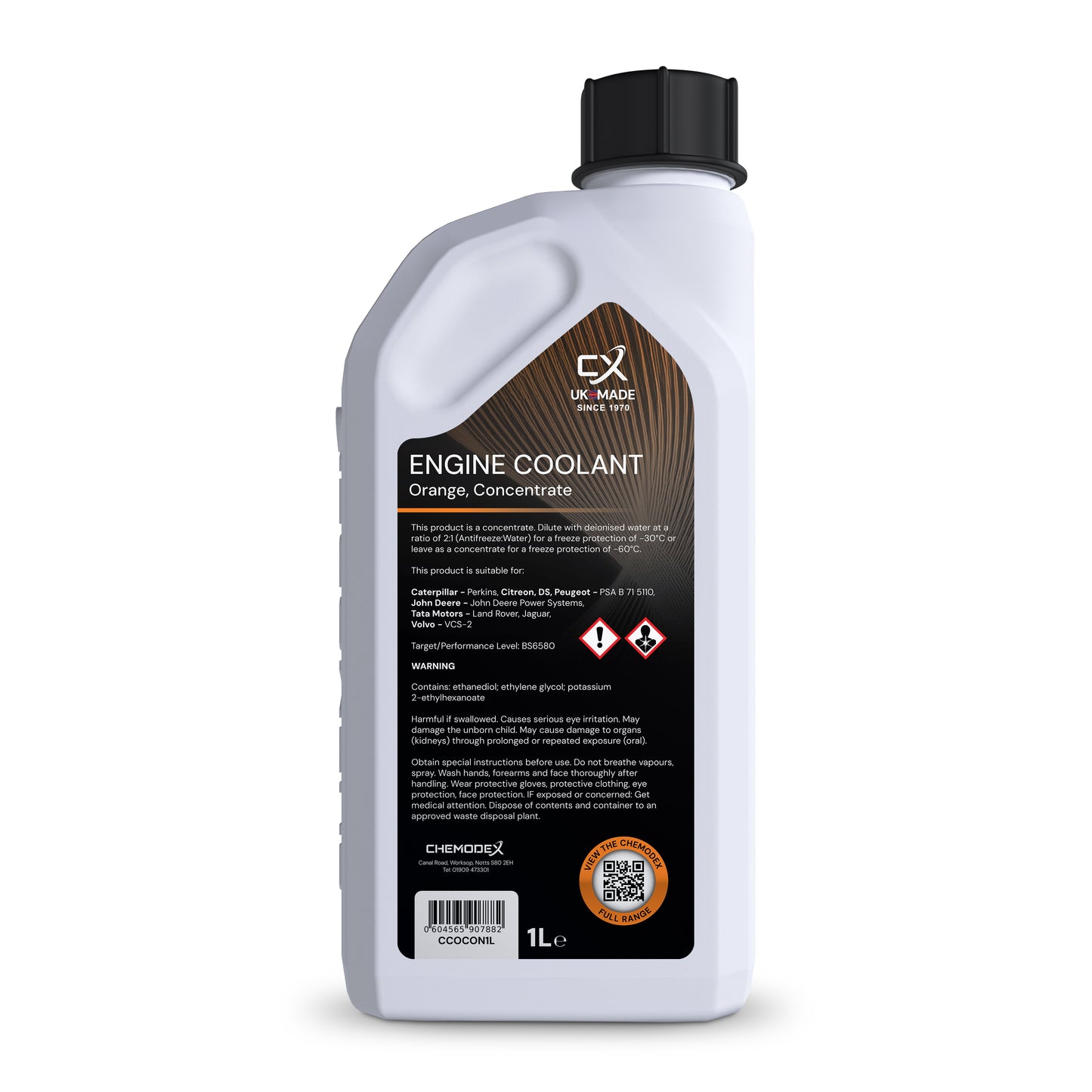 ChemCool Concentrate -60°C Antifreeze Coolant In Orange 1 Litre