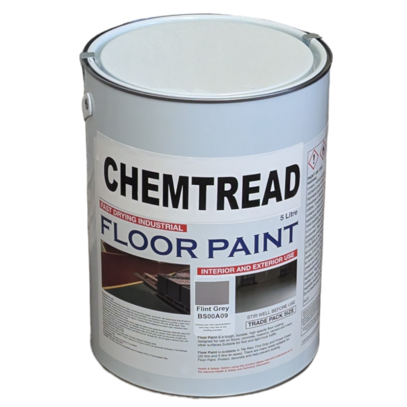 Chemtread Flint Grey Floor Paint - 5 Litres