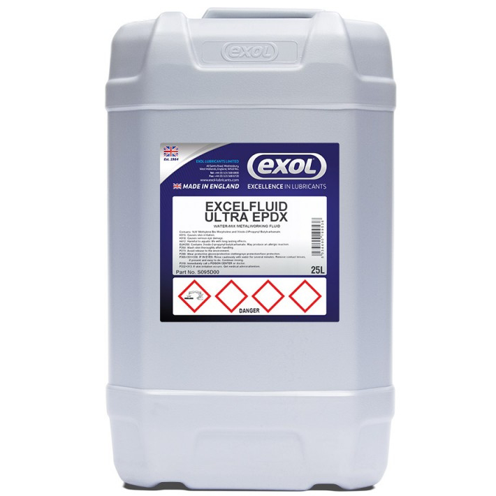 EXOL Excelfluid Ultra EPDX Chlorine Free Water-Mix Low Foaming Metalworking Fluid (S095) - 25 Litres