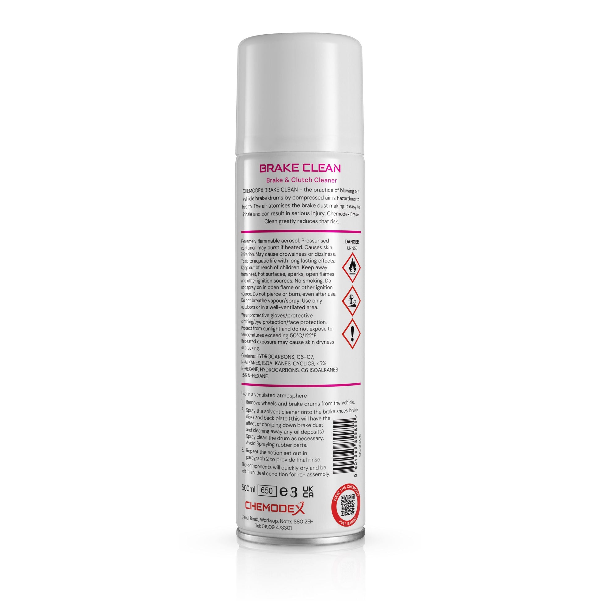 Chemodex Brake Clean- Brake and Clutch Cleaner Aerosol Solvent Spray Degreaser