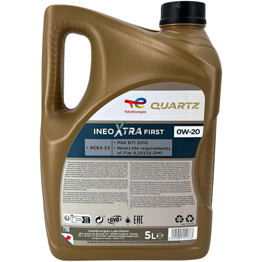 Mouseover Image, TotalEnergies Quartz Ineo Xtra First 0W-20 5 Litre Performance Engine Oil 225987