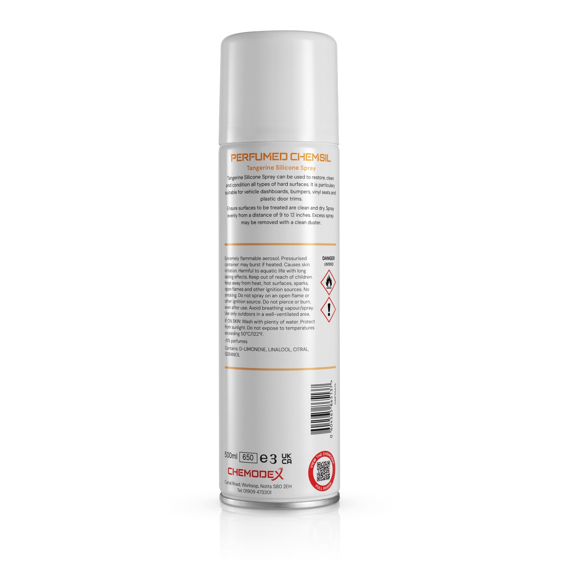 Chemodex Perfumed Chemsil High Performance Clear Silicone Lubricant Spray 500ml Aerosol