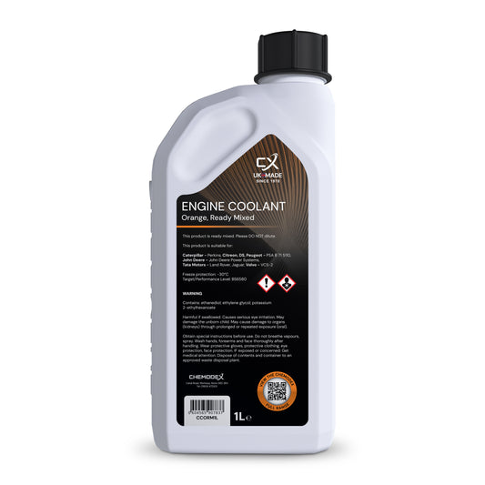 Mouseover Image, ChemCool -30°C Ready To Use Mixed Antifreeze Coolant in Orange 1 Litres