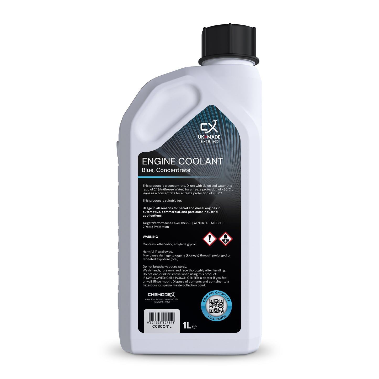 ChemCool Concentrate -60°C Antifreeze Coolant In Blue 1 Litre