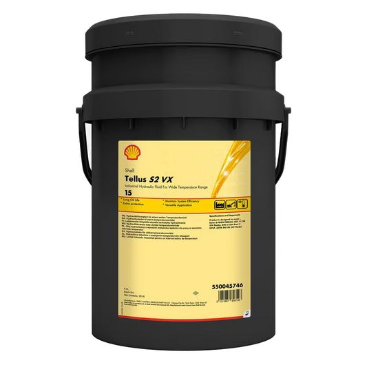 Shell Tellus S2 VX 15 High Performance Hydraulic Fluid - 20 Litres