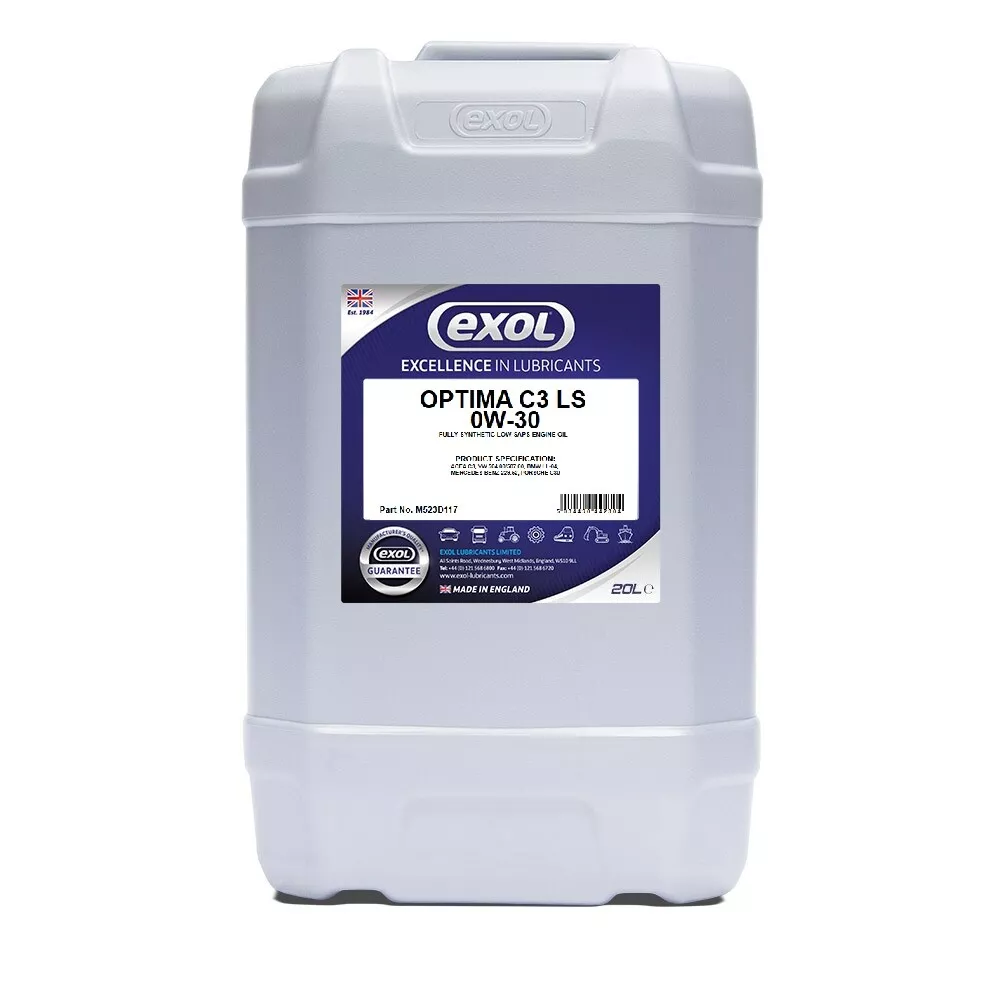 EXOL OPTIMA C3 LS 0W-30 M523 Low SAPs Engine Oil - 25 Litres