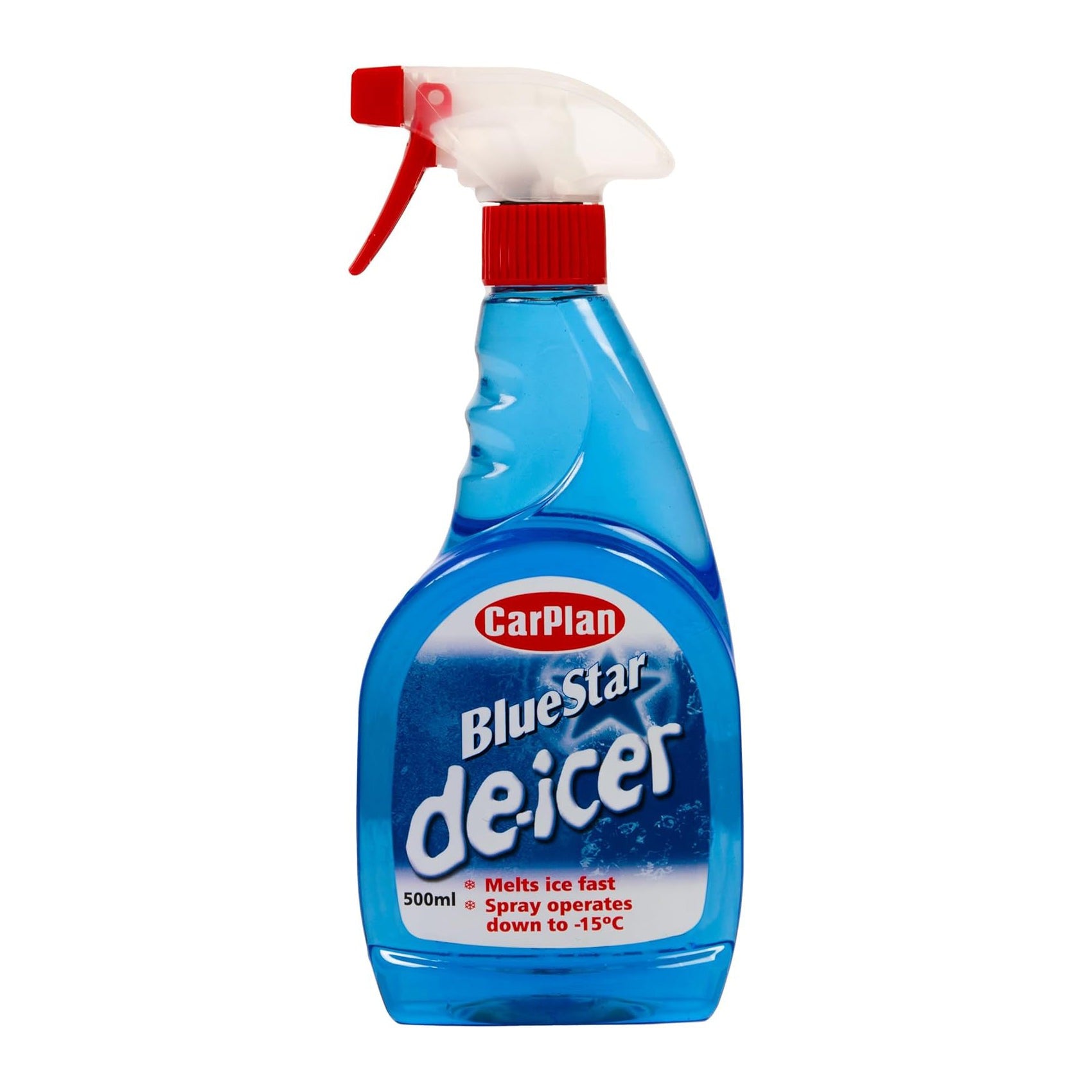 CarPlan Blue Star De-Icer Fluid Deicer - 500ml Bottle with Trigger Spray
