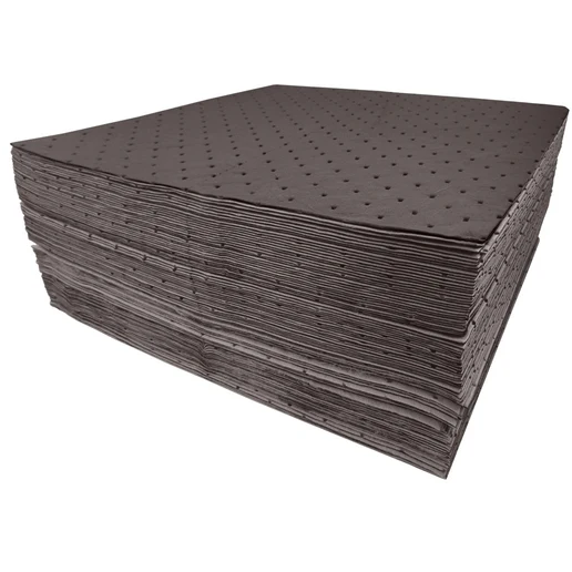 One Stop For Safety Grey Soak Up Mats - General Maintenance - 100/box.