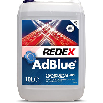Redex Adblue with Easy Pour Spout, Suitable for All Makes and Models, ISO22241 Compliant, 10 Litre