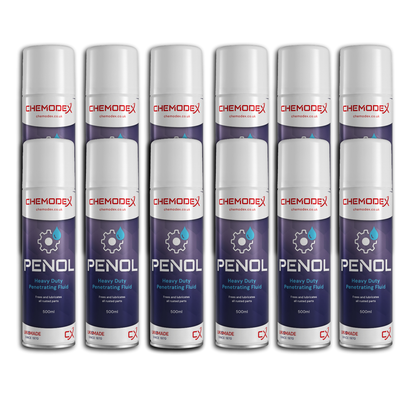 PENOL Industrial Penetrating Oil | Heavy Duty Rust Dissolver for Seized Bolts & Corroded Nuts | Pack of 12