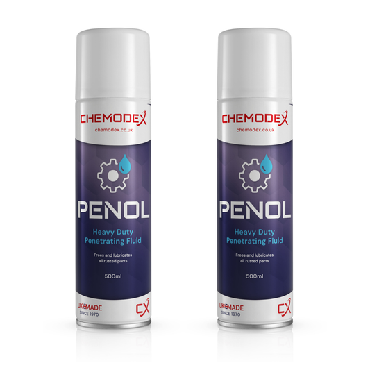 PENOL Heavy Duty Penetrating Fluid 500ml Aerosol Rust Release Lubricant (Pack Of 2)