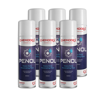 PENOL Heavy Duty Penetrating Fluid 500ml Aerosol Rust Release Lubricant (Pack Of 6)