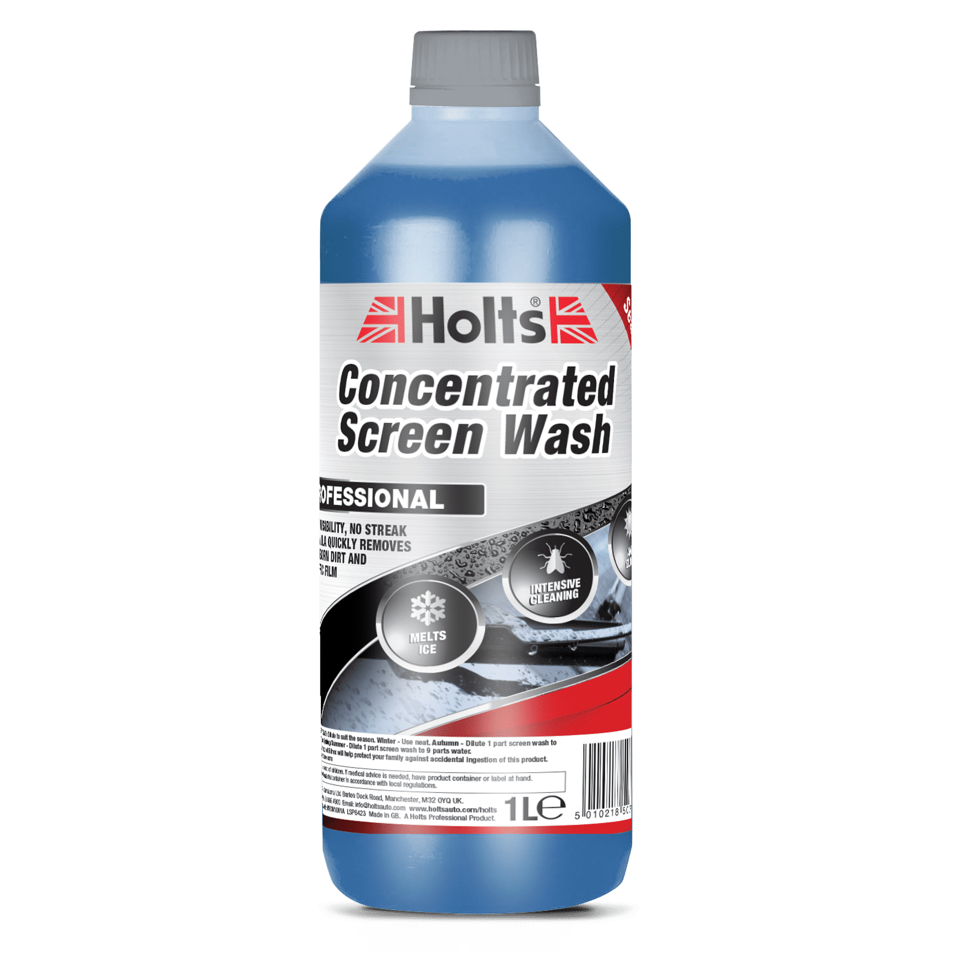 Holts Professional Concentrated Screen Wash - Non-Streaking and High Visibility - 1 Litre