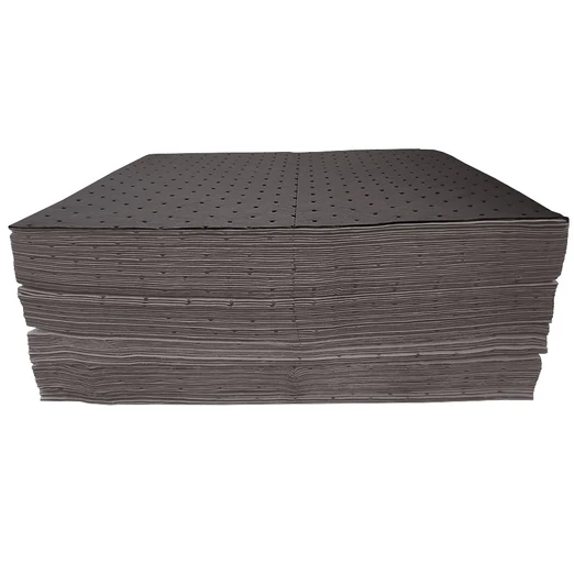 One Stop For Safety Grey Soak Up Mats - General Maintenance - 100/box.