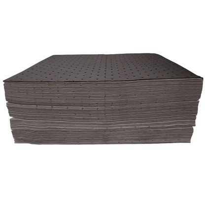 One Stop For Safety Grey Soak Up Mats - General Maintenance - 100/box.