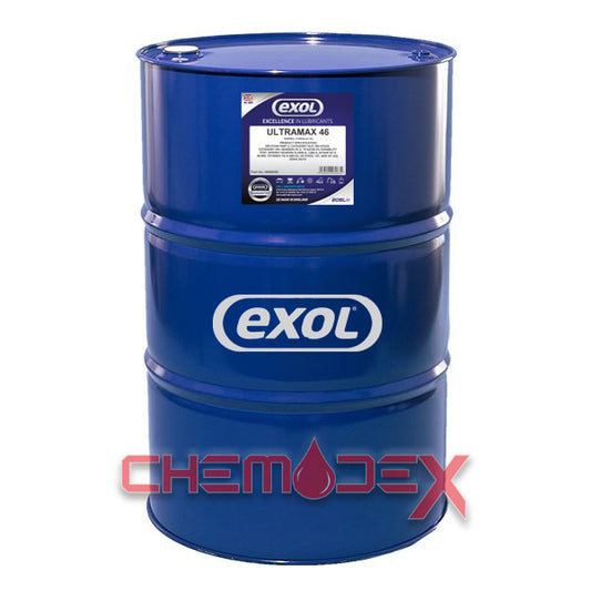 Exol Ultramax 46 Hydraulic Oil - 205 Litres by Exol Lubricants. Premium Fluid